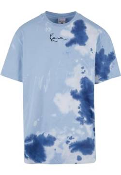 Karl Kani Herren KM241-026-1 Small Signature Tie Dye Diner Tee XS Light Blue/Navy von Karl Kani