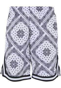 Karl Kani Herren Varsity Paisley Mesh Shorts (as3, Alpha, m, Regular, Regular, Weiß) von Karl Kani