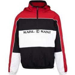 Karl Kani Retro Block Windbreaker Jacke (DE/NL/SE/PL, Alphanumerisch, L, Regular, Regular, red/black/white) von Karl Kani