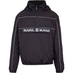 Karl Kani Retro Block Windbreaker Jacke (DE/NL/SE/PL, Alphanumerisch, M, Regular, Regular, black/Silver) von Karl Kani