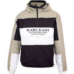 Karl Kani Retro Windbreaker Jacke (DE/NL/SE/PL, Alphanumerisch, L, Regular, Regular, olive/black) von Karl Kani