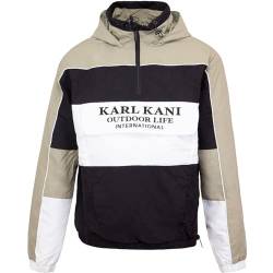 Karl Kani Retro Windbreaker Jacke (DE/NL/SE/PL, Alphanumerisch, M, Regular, Regular, olive/black) von Karl Kani