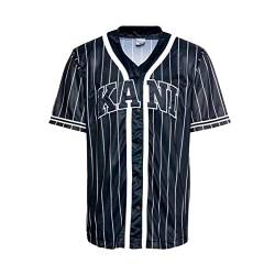 Karl Kani Serif Pinstripe Baseball Shirt Herren Hemd schwarz M von Karl Kani