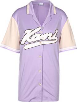 Karl Kani Varsity Block Baseball Kurzarmhemd Purple/Light Sand M von Karl Kani