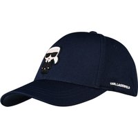 KARL LAGERFELD Herren Cap blau Mikrofaser von Karl Lagerfeld