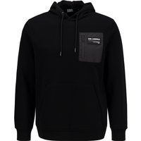 KARL LAGERFELD Herren Hoodie schwarz Baumwolle unifarben von Karl Lagerfeld