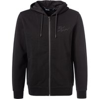 KARL LAGERFELD Herren Hoodie schwarz Baumwolle unifarben von Karl Lagerfeld