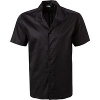 KARL LAGERFELD Herren Kurzarmhemd schwarz Baumwoll-Stretch von Karl Lagerfeld