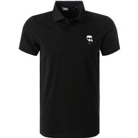 KARL LAGERFELD Herren Polo-Shirt schwarz Baumwoll-Jersey von Karl Lagerfeld