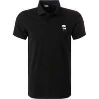 KARL LAGERFELD Herren Polo-Shirt schwarz Baumwoll-Jersey von Karl Lagerfeld