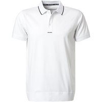 KARL LAGERFELD Herren Polo-Shirt weiß Baumwoll-Jersey von Karl Lagerfeld