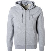 KARL LAGERFELD Herren Sweatjacke grau Baumwolle unifarben von Karl Lagerfeld