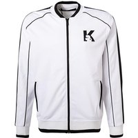 KARL LAGERFELD Herren Sweatjacke weiß Baumwolle Logo und Motiv von Karl Lagerfeld