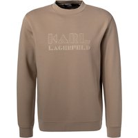 KARL LAGERFELD Herren Sweatshirt beige Baumwolle Logo und Motiv von Karl Lagerfeld