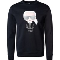 KARL LAGERFELD Herren Sweatshirt blau Baumwolle Logo und Motiv von Karl Lagerfeld
