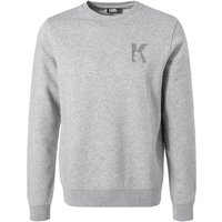 KARL LAGERFELD Herren Sweatshirt grau Baumwolle unifarben von Karl Lagerfeld