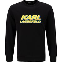 KARL LAGERFELD Herren Sweatshirt schwarz Baumwolle Logo und Motiv von Karl Lagerfeld