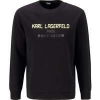 KARL LAGERFELD Herren Sweatshirt schwarz Baumwolle Logo und Motiv von Karl Lagerfeld