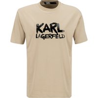 KARL LAGERFELD Herren T-Shirt beige Baumwolle von Karl Lagerfeld