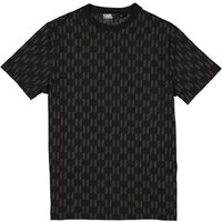 KARL LAGERFELD Herren T-Shirt schwarz Baumwolle gemustert von Karl Lagerfeld