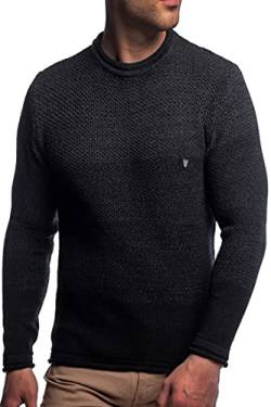 Carisma Herren Strickpullover in verschiedenen Farben Langarm Rundhalspullover 7398, Größe S, Farbe Anthra von Karl´s People