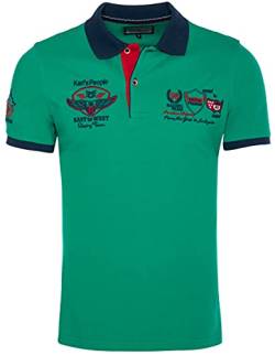 Karl´s People Kurzarm Poloshirt für Herren 100% Baumwolle by Carisma • Herren Polo Shirt mit Stickerei • Angenehmes Regular Fit Shirt für Büro und Freizeit K-103 4XL, Grün von Karl´s People