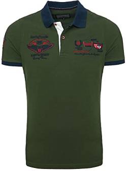 Karl´s People Kurzarm Poloshirt für Herren 100% Baumwolle by Carisma • Herren Polo Shirt mit Stickerei • Angenehmes Regular Fit Shirt für Büro und Freizeit K-103 4XL, Khaki von Karl´s People