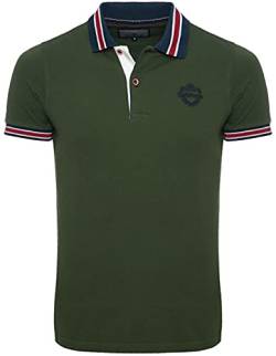 Karl´s People Kurzarm Poloshirt für Herren 100% Baumwolle by Carisma • Herren Polo Shirt mit Stickerei • Angenehmes Regular Fit Shirt für Büro und Freizeit K-129 Khaki 5XL von Karl´s People