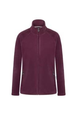 Karlowsky PASSION Damen Workwear Fleecejacke WARM-UP Langarm Stehkragen Raglan-Schnitt Polyester OEKO-TEX pflegeleicht Aubergine Größe 3XL von Karlowsky