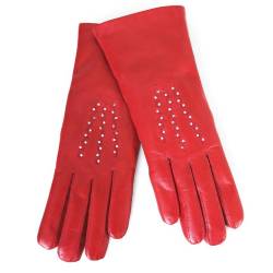 Lederhandschuhe 'Gloria' rot Gr. 8 von Karma_Gloves
