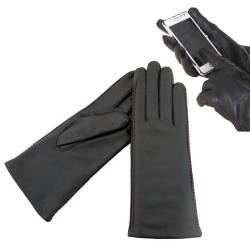 Nappaleder Touchscreen-Handschuh 'Tessa', schwarz, Gr. 8,5 von Karma_Gloves