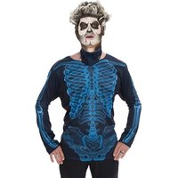 Karneval-Klamotten Kostüm Skelett Herren fotorealistisches 3 D Shirt, Männer Kostüm Halloween Karneval von Karneval-Klamotten