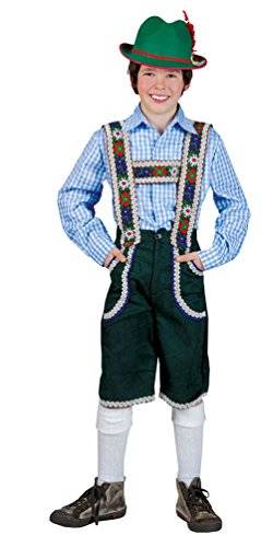 Karneval-Klamotten Kostüm Trachten-Hemd blau Weiss kariert Kinder Oktoberfest-Hemd Bayern-Hemd Tirol Jungenkostüm 140 von Karneval-Klamotten