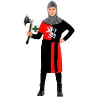 Karneval-Klamotten Ritter-Kostüm Kreuzritter Kinder rot schwarz mit Ritteraxt, Mittelalter Kinderkostüm für Karneval von Karneval-Klamotten