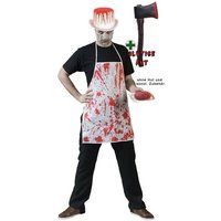 Karneval-Klamotten Zombie-Kostüm Horror Herren blutige Schürze mit Axt, Männer Kostüm Halloween Karneval von Karneval-Klamotten
