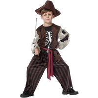 Karneval-Klamotten Zombie-Kostüm Skelett Kinder Horror Zombie Pirat Halloween, Kinderkostüm Seeräuber Geister Pirat Jungen Pirat Freibeuter von Karneval-Klamotten