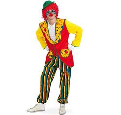 KarnevalsTeufel Anzug-Clown Coco 2tlg Kostüm Blazer Hose bunt Karneval Fasching (L) von KarnevalsTeufel.de