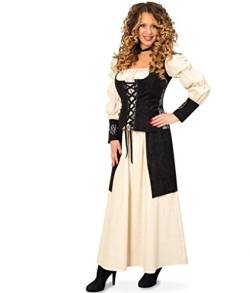 KarnevalsTeufel Mittelalter Kleid 2-TLG. Gewand Kleid Kostüm für Damen Faschingskleid Bluse Rock (38) von KarnevalsTeufel.de