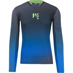 Karpos Herren Val Di Dentro Longsleeve, Black-Indigo b.-Green Fluo, M von Karpos