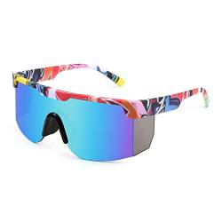 Karsaer 80er 90er Jahre Retro Semi Rimless Sonnenbrillen Neon Visier Shades Regenbogen Sonnenbrillen für Männer Frauen von Karsaer