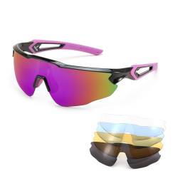 Karsaer Polarisierte Sport Sonnenbrille Mountainbike Gläser TR90 Motorrad Baseball Radfahren Sonnenbrille für Jugend Teen Kids von Karsaer