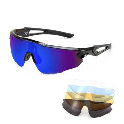Karsaer Polarisierte Sport Sonnenbrille Mountainbike Gläser TR90 Motorrad Baseball Radfahren Sonnenbrille für Jugend Teen Kids von Karsaer