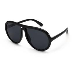 Karsaer Retro Runde Sonnenbrille für Womem und Männer Trendy Vintage Doppel Brücke Sonnenbrille K7132 von Karsaer