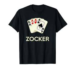 Kartenspiel aß Karte 4 Asse Zocker Poker Fasching Karneval T-Shirt von Kartenspiel und Poker Kostüme