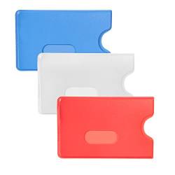 Karteo® Scheckkartenhülle rot [10 Stück] Kreditkartenhülle Kartenschutzhülle Ausweishüllen Kartenhülle Kartenhüllen (54 x 86 mm) Kartenhalter Halter aus Plastik Hartplastik für 1 eine Karte von Karteo