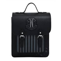 Cosplay Gothic Rucksack Student Retro Handtaschen Nevermore Academy Cosplay Schultaschen, schwarz grau, One size von Kashasin