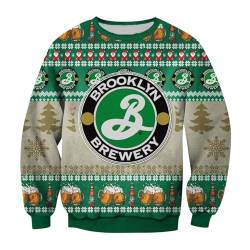 Bier Weihnachtspullover Herren Lustig Alkohol Weihnachtspulli Bier Pullover Hässlich Ugly Christmas Sweater Xmas Bier Weihnachts Pullover Hoodie Sweatshirt Damen Herren Weihnachtsoutfit von Kashyke