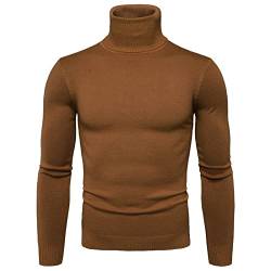 Kashyke Rollkragen Pullover Herren,Schwarz Weiß Grau Braun Blau Beiger Strickpullover Baumwolle Pullover Slim Fit Winter Warm Wolle Rollkragenpulli Grob Langarm 3Xl Rollkragenpulli Herren von Kashyke