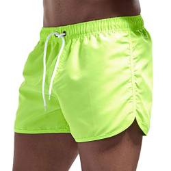 Kashyke Running Shorts Herren Kurz Gym Sportshorts Schnelltrocknend Swim Shorts Retro Badeshorts Boardshorts Surfshorts Neon Orange Gelb Grün Sommer Cool Sporthose Kurze Hosen für Männer von Kashyke