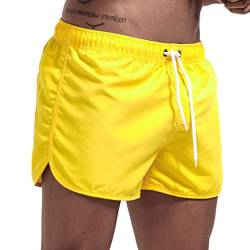 Kashyke Running Shorts Herren Kurz Gym Sportshorts Schnelltrocknend Swim Shorts Retro Badeshorts Boardshorts Surfshorts Neon Orange Gelb Grün Sommer Cool Sporthose Kurze Hosen für Männer von Kashyke